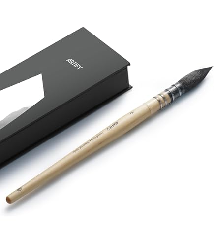 Amazon.com: Raphael Kazan Squirrel Quill Mop Brush, 3/0